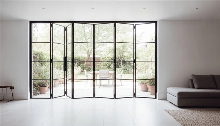 Puerta plegable de acero SLIM65